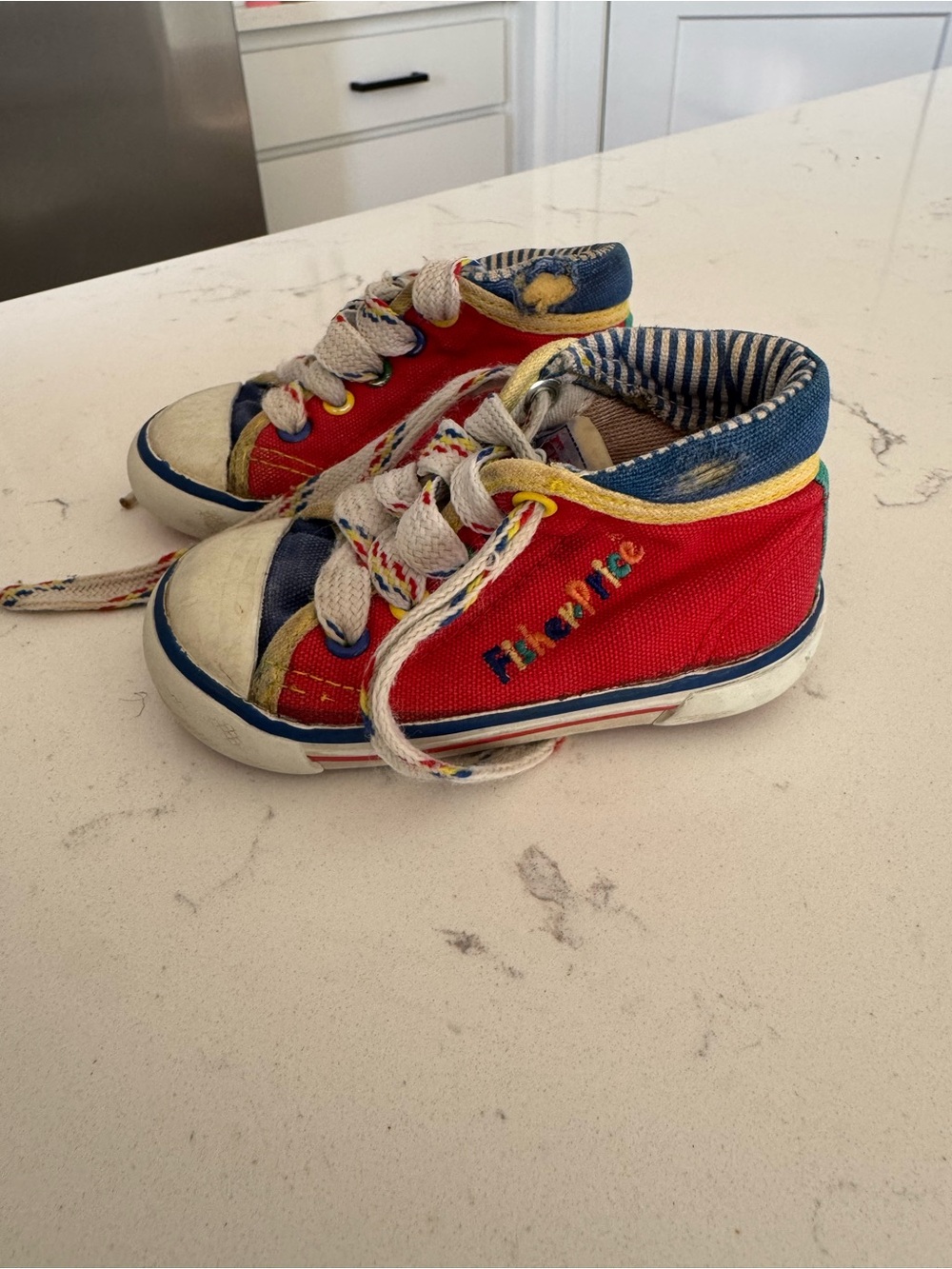 Vintage Colorblock baby sneakers shoes Fisher Price size 3.5
